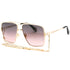 Marc Jacobs Brown Pink Gradient Lens Gold Sunglasses One Size